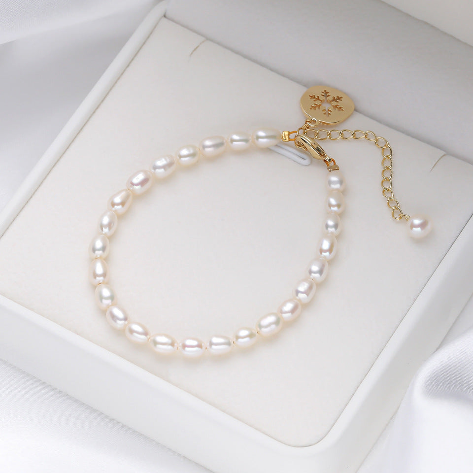 Pearl Bracelet Female Fritillary Butterfly Clover Ornament