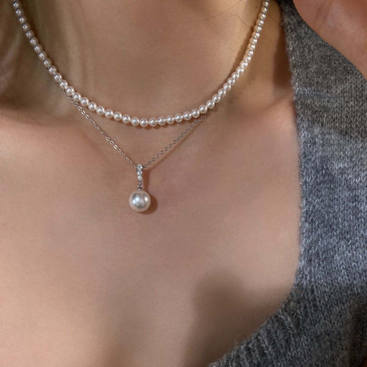 Simple Personalized All-match A Pearl Necklace For Women